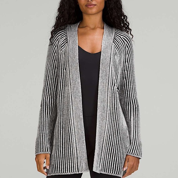 lululemon athletica Sweaters - LULULEMON Merino Cotton Cashmere Blend Sweater Wrap Open Cardigan